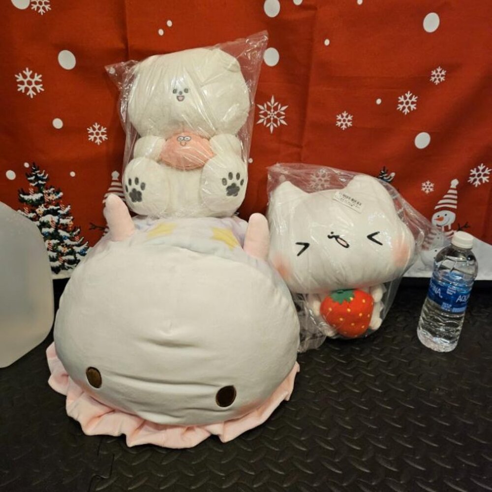 Variery Plushy Set; Mossari Bear, Amuse Sea Slug, Mashimarou